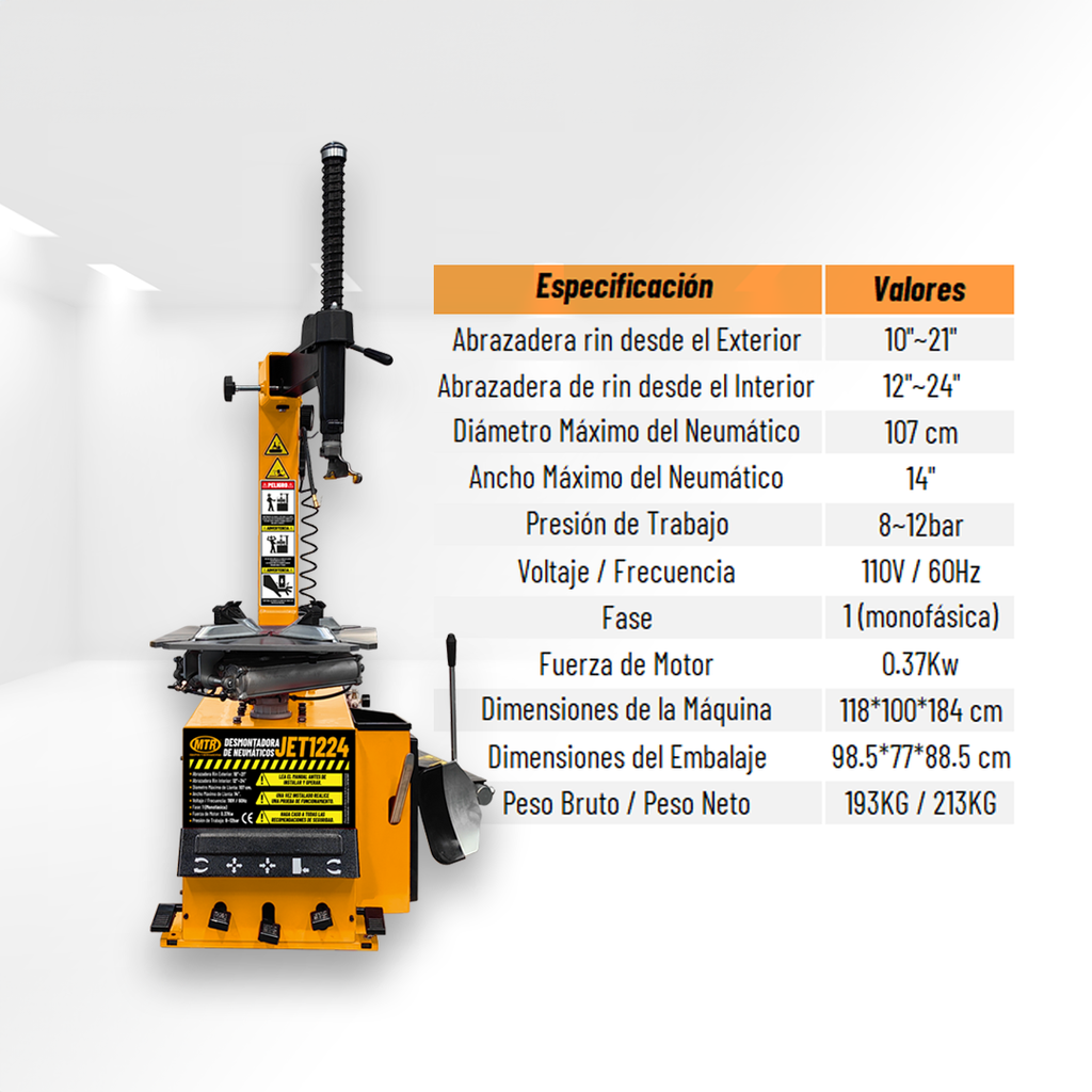 Desmontadora de llantas 12-24"