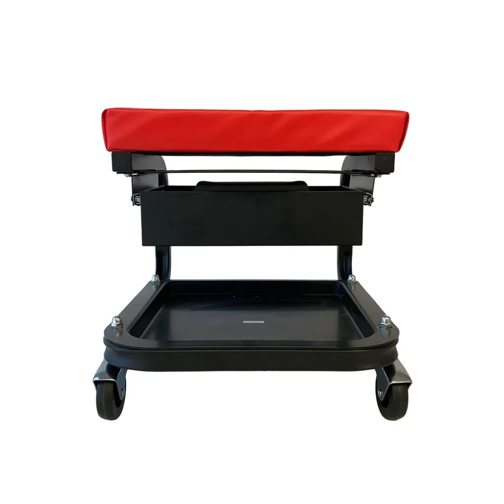 BANCO PARA MECÁNICO 300LBS ACOLCHONADO CON GAVETA Y CHAROLA PARA HERRAMIENTA