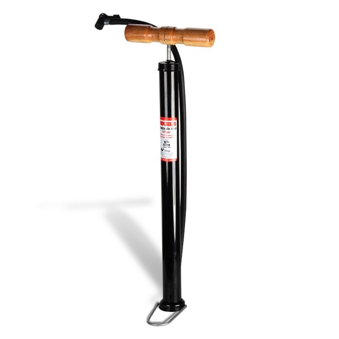 BOMBA DE AIRE DE LUJO MANGO DE MADERA (125 PSI)