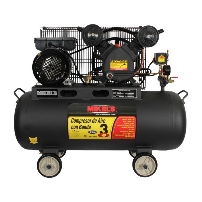 COMPRESOR DE AIRE 3 HP CON BANDA (60 LTS)