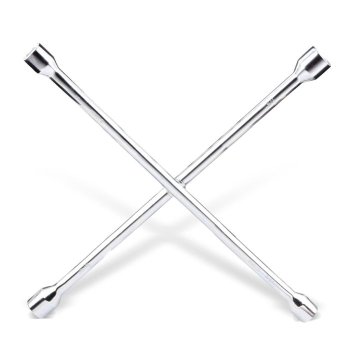 LLAVE DE CRUZ CROMADA 18” (13/16” - 3/4” - 17MM - 7/8”)