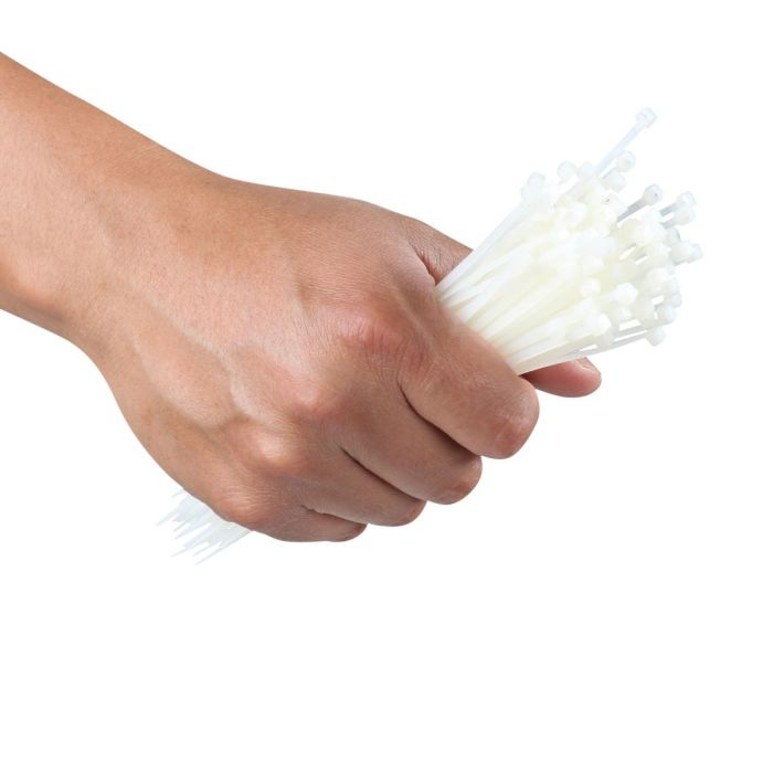 CINCHOS DE PLÁSTICO 4.6X370 MM, 100 PZAS, BLANCO