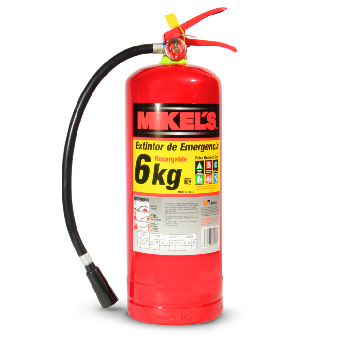 Extintor de emergencia recargable  (6 kgs)