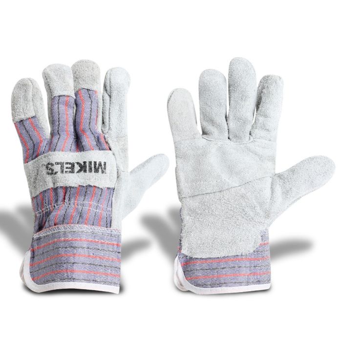 GUANTES PARA TRABAJO DE CARNAZA CON LONETA