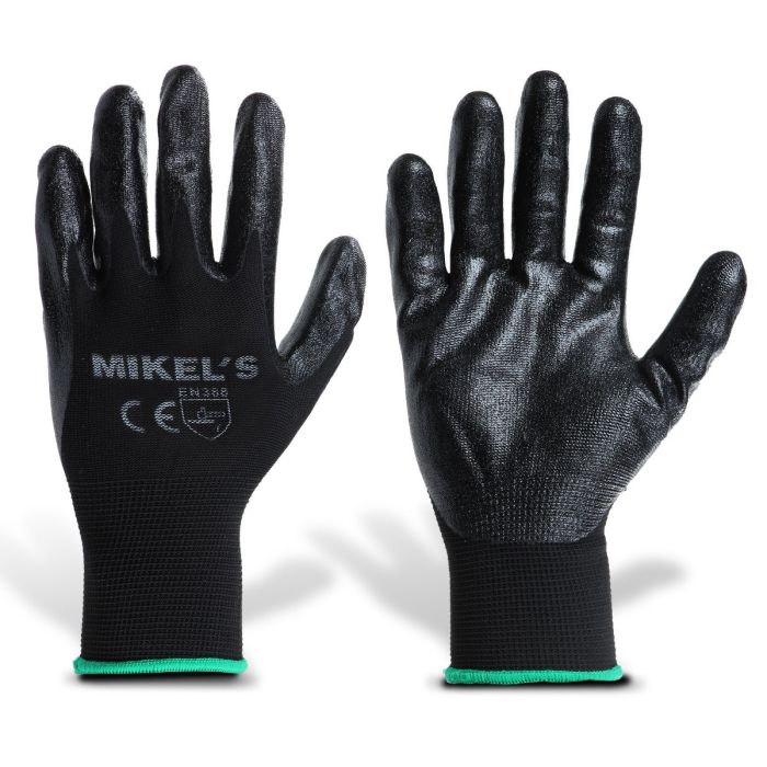 GUANTES PARA TRABAJO DE NYLON CON ESPUMA DE NITRILO (M)