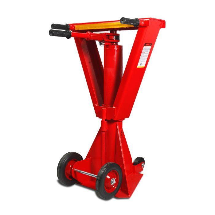 Gato estabilizador de levante tipo matraca con viga para remolque (45 ton)