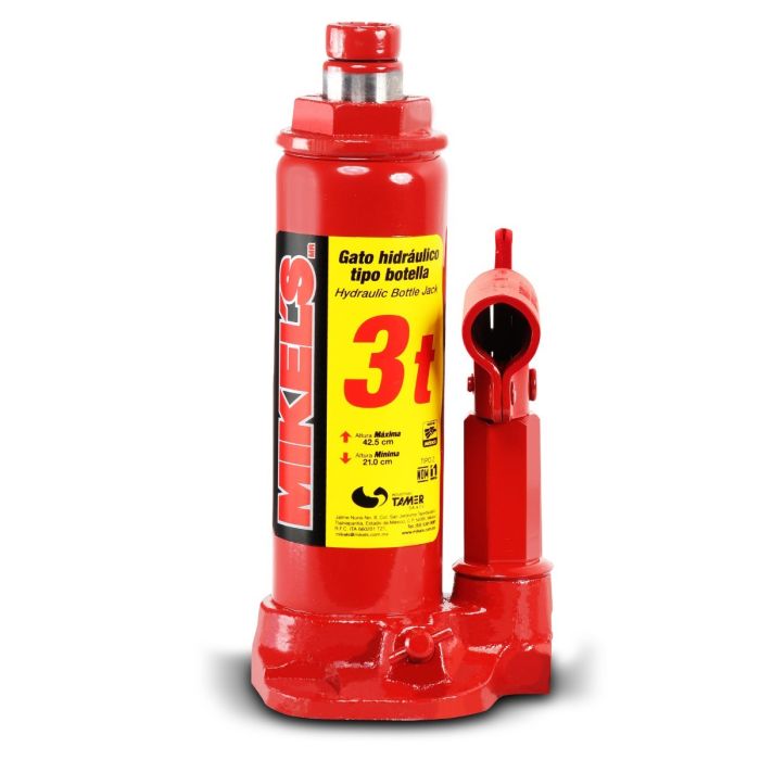 GATO HIDRÁULICO DE BOTELLA CON TORNILLO DE EXTENSIÓN (3 TON)