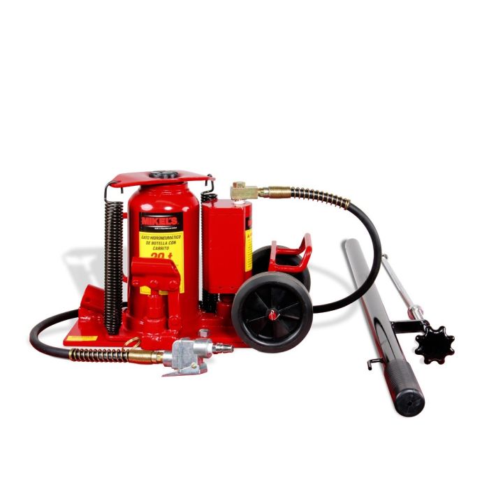 GATO HIDRONEUMÁTICO DE BOTELLA CON CARRITO (20 TON)