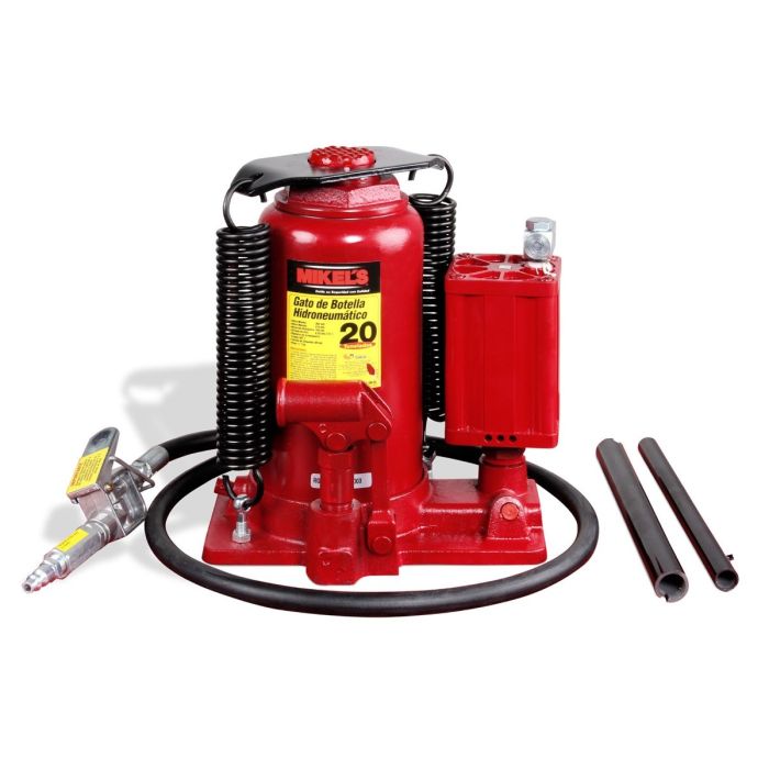Gato hidroneumático de botella c/ tornillo extensión (20 ton)