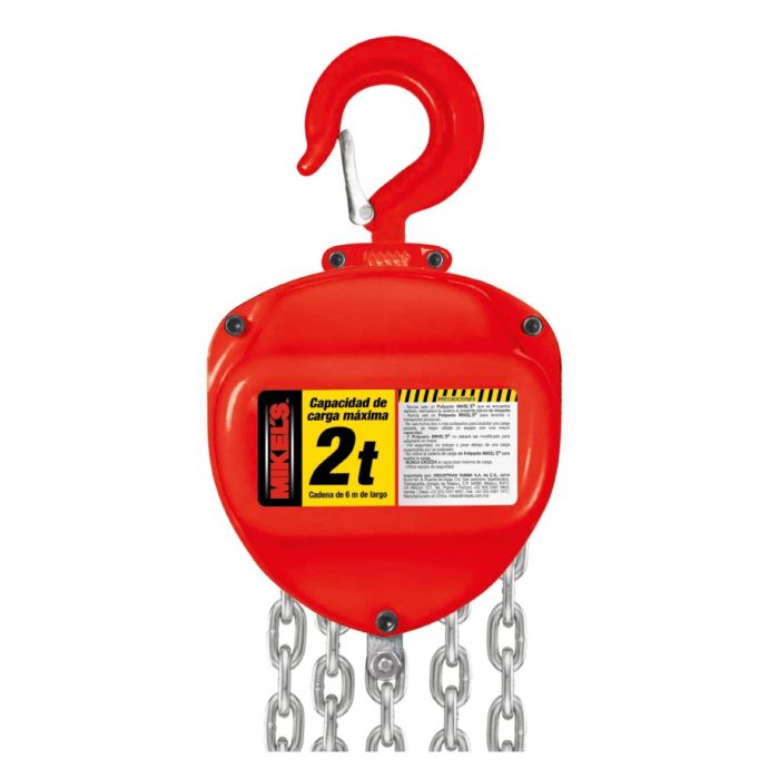 Polipasto manual (2 ton, cadena 6 mts)