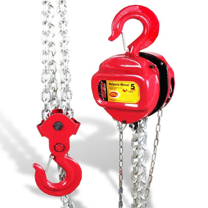 POLIPASTO MANUAL (5 TON, CADENA 3 MTS)