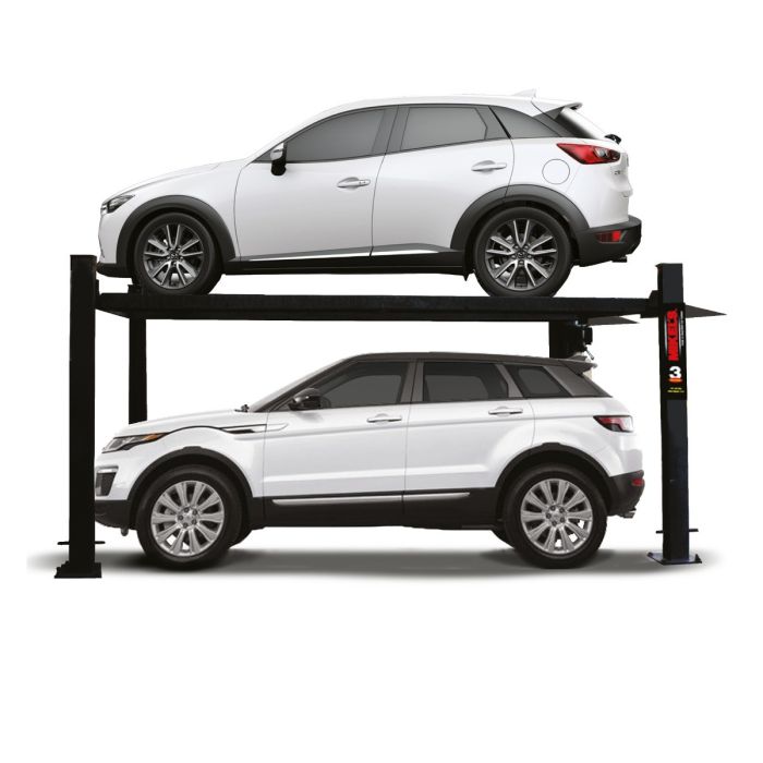 Elevador rampa para estacionamiento 4 postes (3,000 kgs)