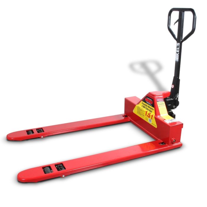 Patín hidráulico transpaleta con ruedas de nylon Extra baja 4 way (1.5 ton)