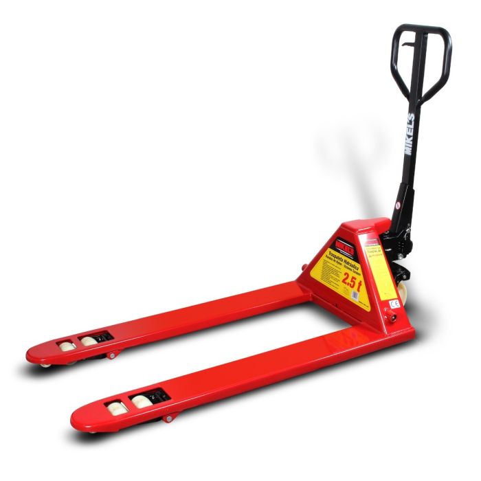 [TMK-2.5NT] Patín hidráulico transpaleta con ruedas de nylon sistema tándem (2.5 ton)