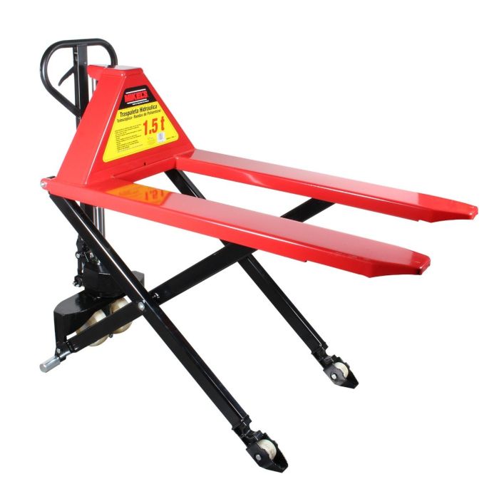 Patín hidráulico transpaleta con ruedas de poliuretano telescópica (1.5 ton)