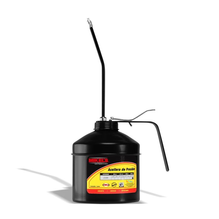 Aceitera de presión, bote de acero, tubo rígido (1000 ml)