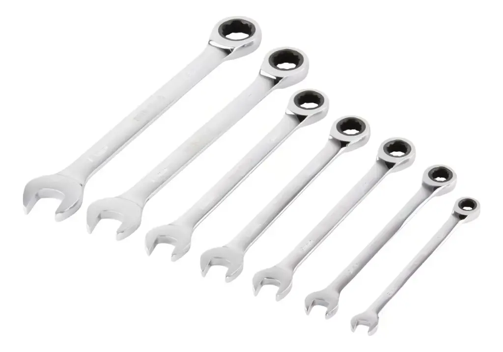 [SLCM-7] SLCM-7 SET DE LLAVES COMBINADAS CON MATRACA 7 PZS