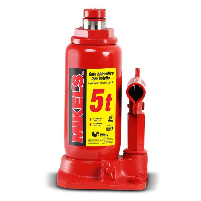[GH-5] GATO HIDRÁULICO DE BOTELLA CON TORNILLO DE EXTENSIÓN (5 TON)