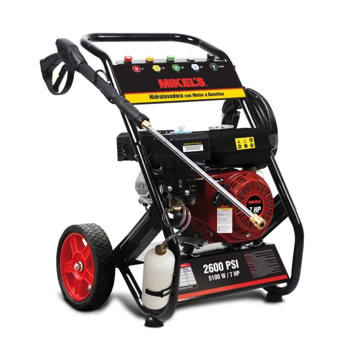 Hidrolavadora de alta presión a gasolina motor 4 tiempos (2,600 PSI / 7 HP)