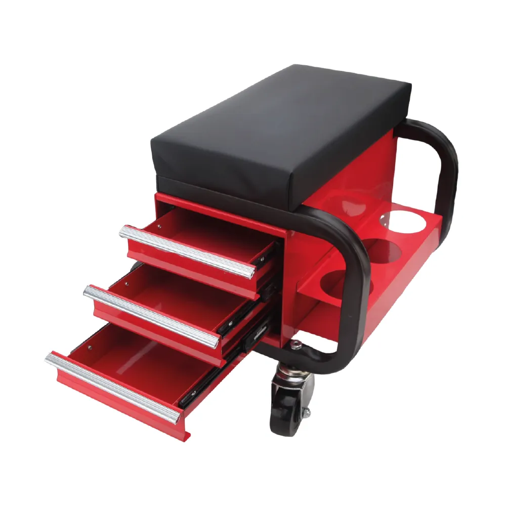 [TL-8714.] ASIENTO DE TRABAJO CON CAJONES Y RUEDAS A 360° /SOP P BOTELLAS